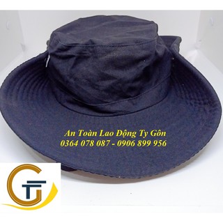 NÓN TAI BÈO VÀNH RỘNG MÀU ĐEN