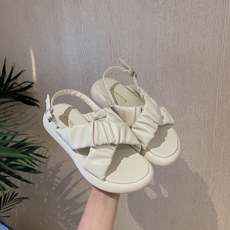 sandal quai vắt chéo nhún 3 màu quảng châu 2021