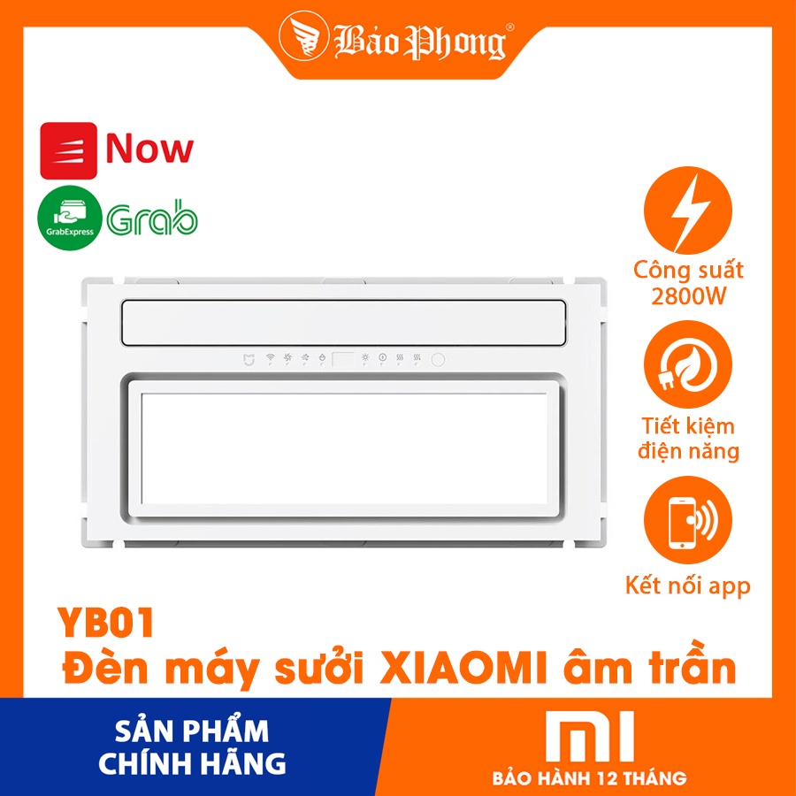 Đèn máy sưởi XIAOMI âm trần nhà tắm Smart Bath 8 in 1 điều khiển từ xa qua App điện thoại cho gia đình văn phòng