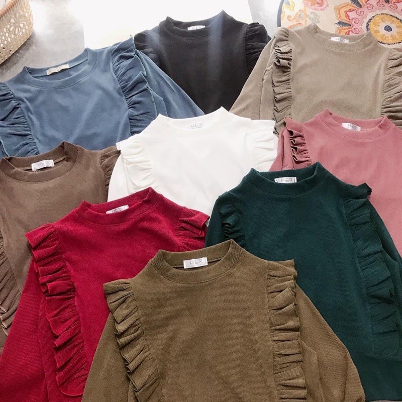 Áo len tăm vai bèo nhiều màu sắc | BigBuy360 - bigbuy360.vn