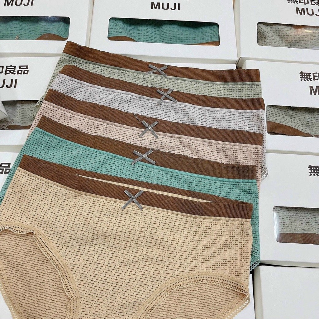 combo 5 chiếc quần lót nữ cotton thông hơi dệt kim cao cấp co dãn 4 chiều Q1