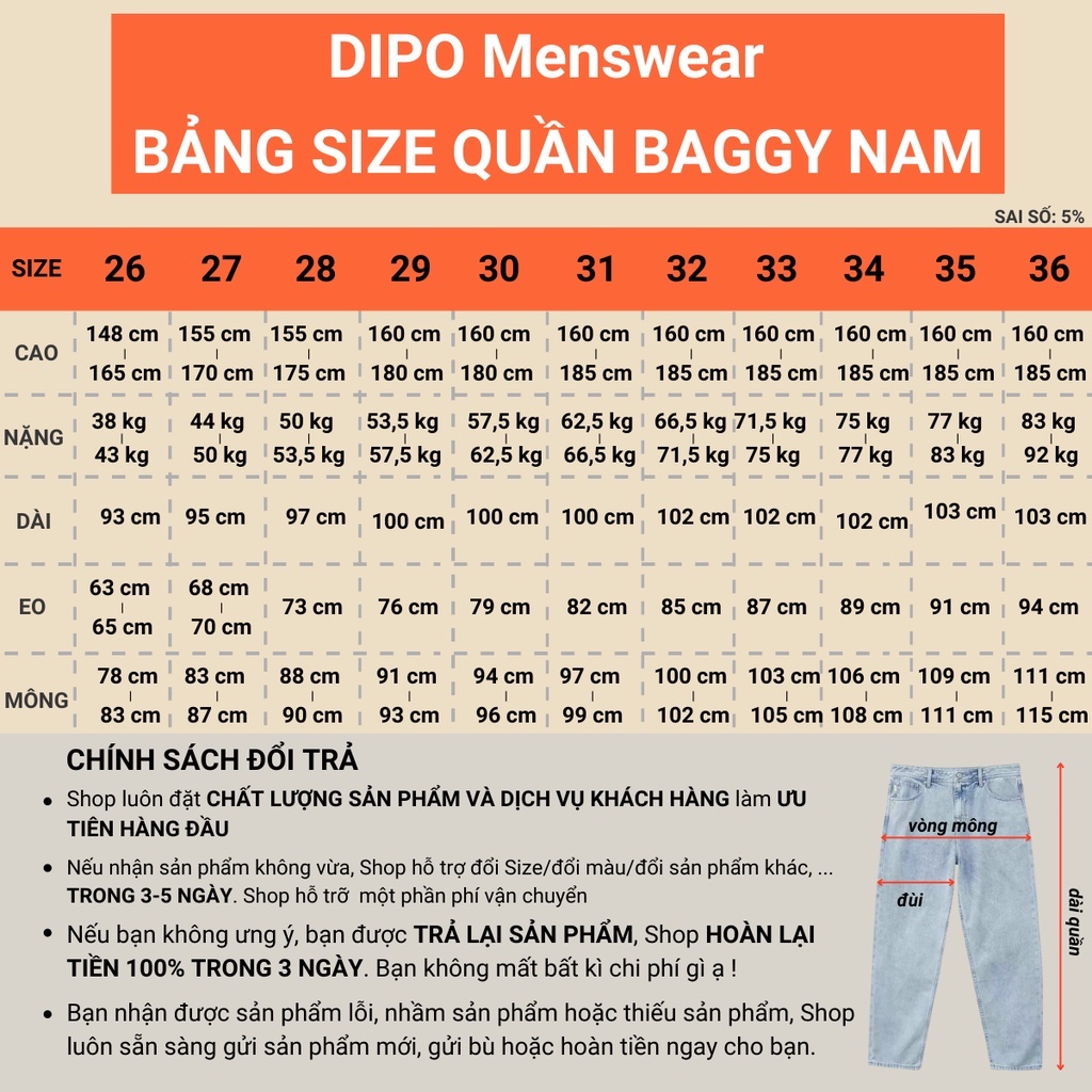 Quần Jeans Baggy Nam Ống Rộng Dáng Suông, cam kết Giặt không phai màu - HÀNG CAO CẤP LOẠI 1