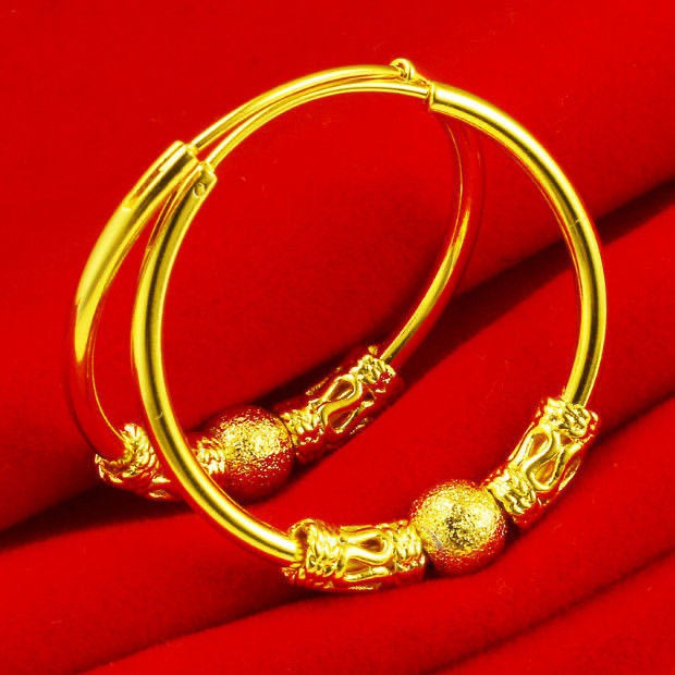 Người trung niên và người già Bông tai vàng Màu Thời Trang Bông Tai Nữ Thần Bông tai mạ vàng gửi người yêu món quà sinh