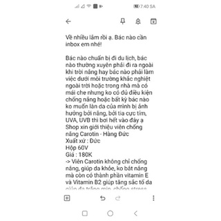 Hàng Đức carotin mivolis chống nắng