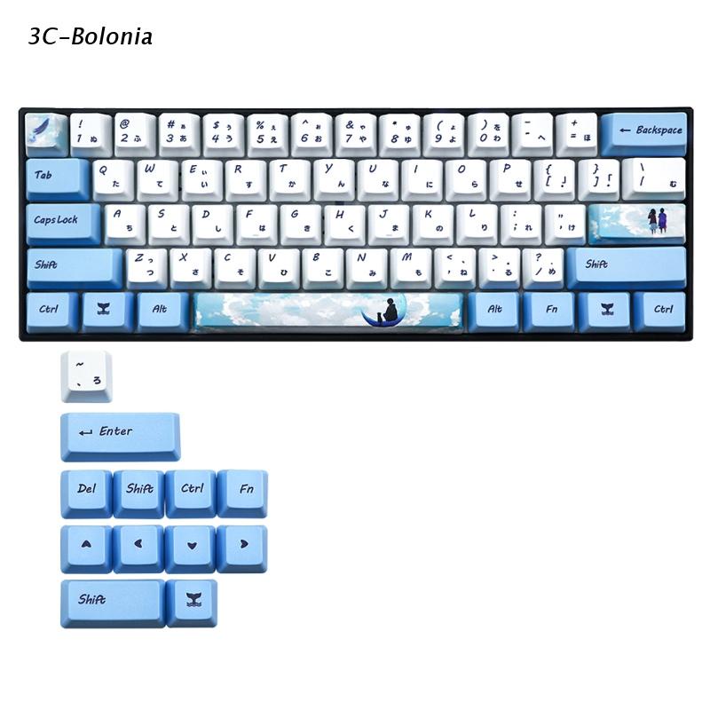 Nút Bàn Phím Cơ Pbt Oem 73 Phím Họa Tiết Dễ Thương Cho Gh60 Gk61 Gk64