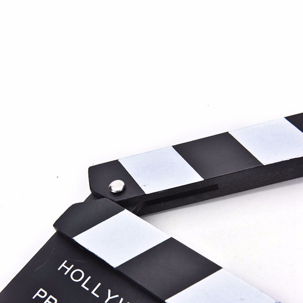 WMES1 Vide Film Cut Scene Movie Clapperboard Wooden Prop Clapper Tool Board/Multicolor