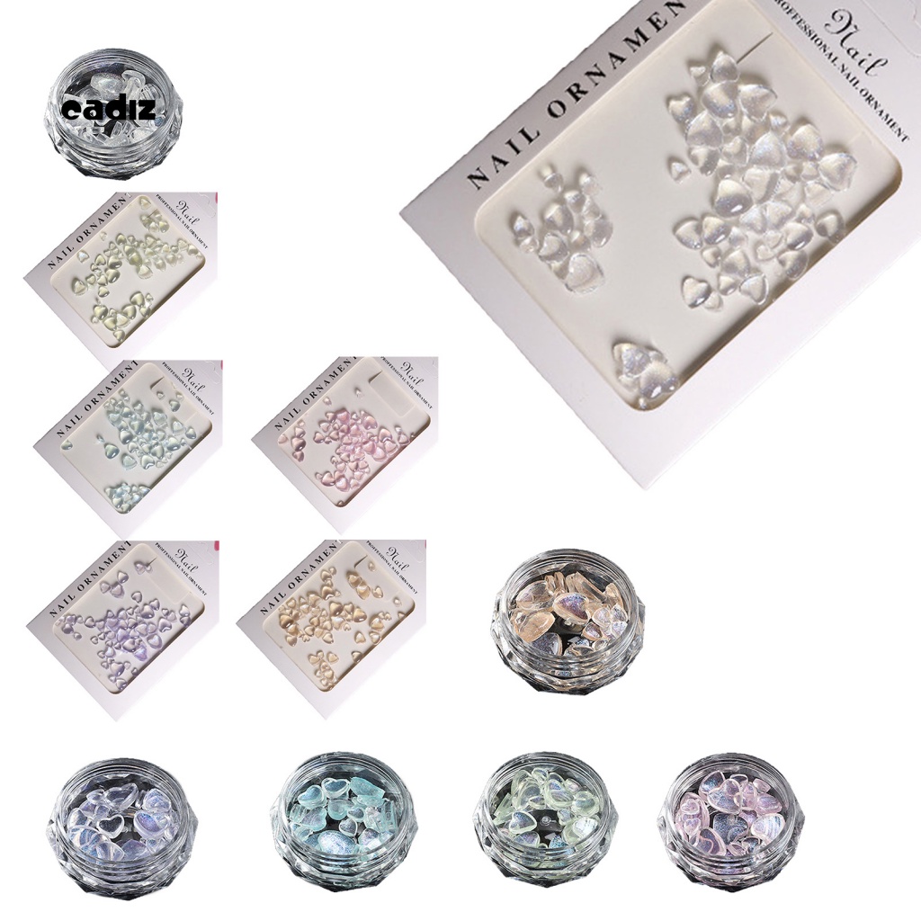 Phụ Kiện Trang Trí Móng Tay Hình Trái Tim 3D Chống Thấm Nước Xinh Xắn