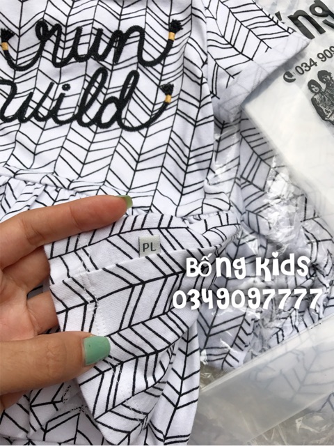 Bộ Hè Bé Gái Peplum Kẻ petit lem