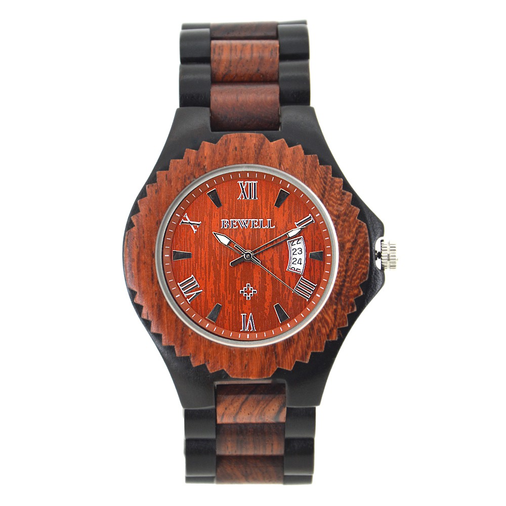 Đồng hồ đeo tay nam bằng gỗ đàn hương đỏ mã 129A bewell