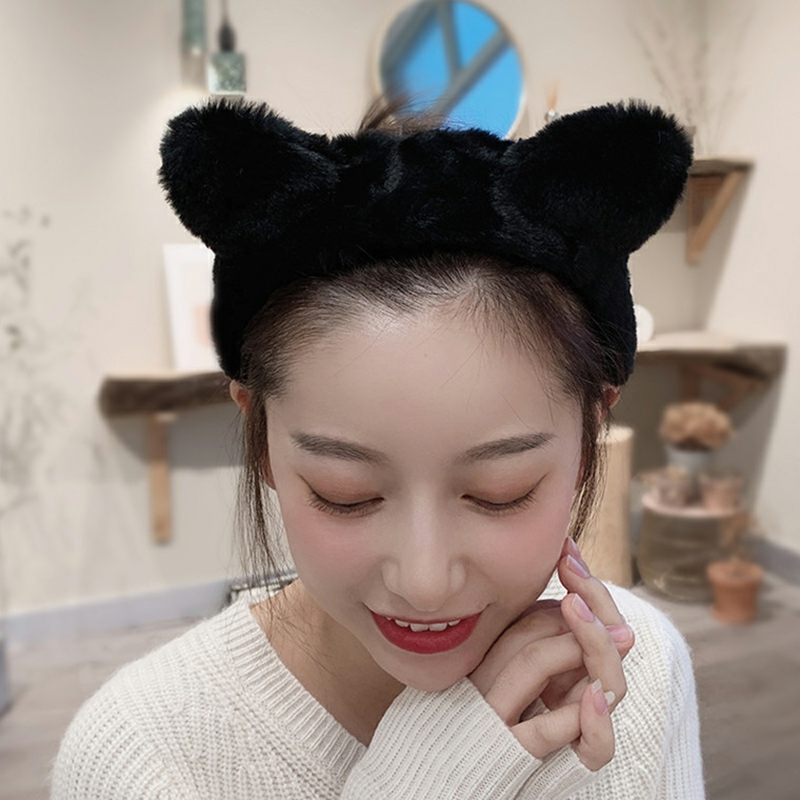 [Hàng mới về] Băng đô cài tóc rửa mặt hình tai mèo