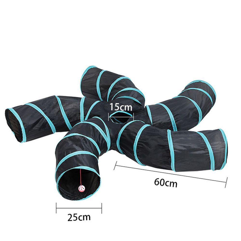 ☆YOLA☆ Funny Pet Long Tunnel Tube Interactive Hanging Ball Cat Exercise Toy Training Durable Hamster Small Animal Foldable Rabbit Play Product
