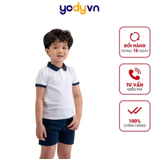 Áo polo trẻ em Yody phông kid chất liệu cotton coolmax phối bo cổ mềm mịn thoáng mát KID4084
