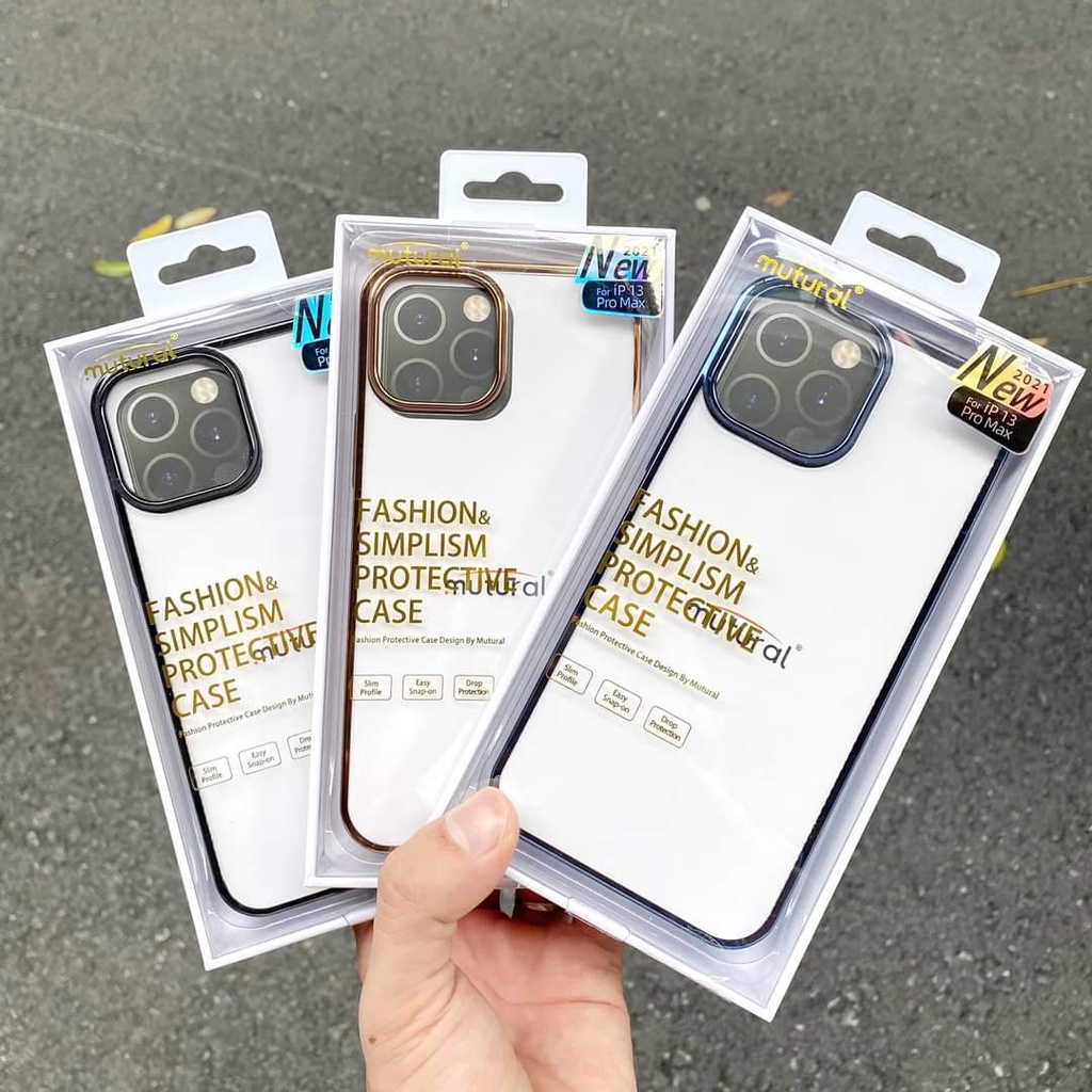 ⚡️PHONE 13⚡️ Ốp lưng Mutural lưng trong cứng viền màu bất tử không ố màu cho iPhone 13/ 13 Pro/ 13 Pro Max chính hãng