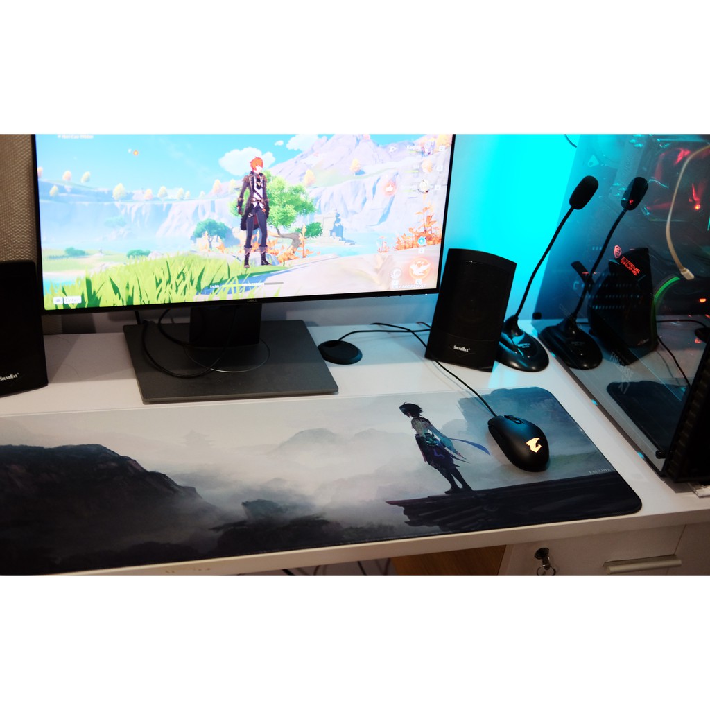 Lót chuột Genshin Impact size to 80 x 30 cm độ dày 3mm