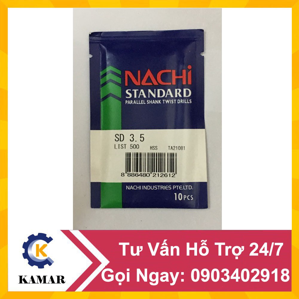 Mũi Khoan Nachi Từ 3.0 đến 3.9MM Chính Hãng