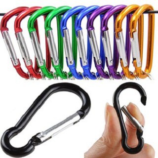 Móc khóa carabiner chữ d bằng nhôm đa ứng dụng