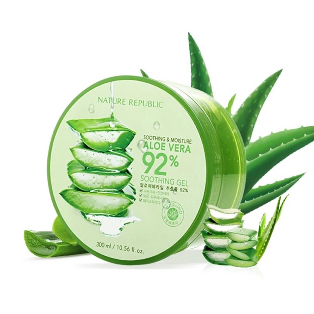 Gel Lô Hội Dưỡng Da Đa Năng Nature Republic Soothing &amp; Moisture Aloe Vera 92% Soothing Gel 300ml