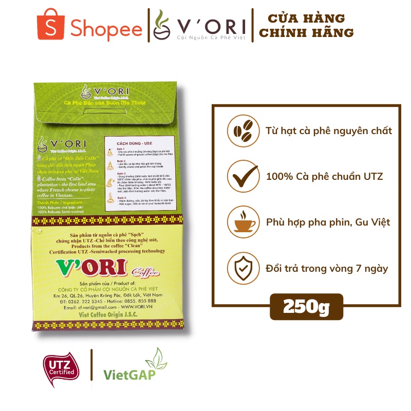 CÀ PHÊ BỘT PHA PHIN AMA: (SỨC MẠNH NGƯỜI CHA) 250gram