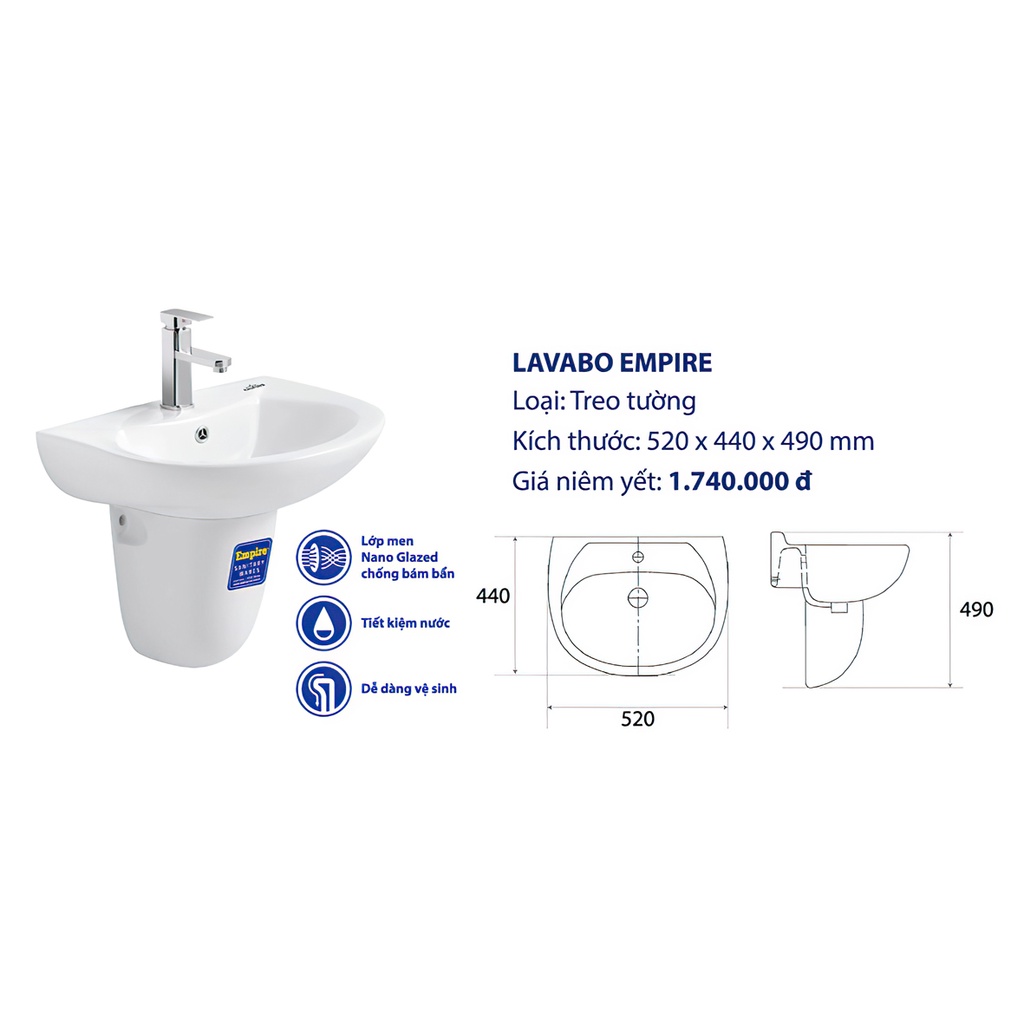 Lavabo EMPIRE EPVS_L001