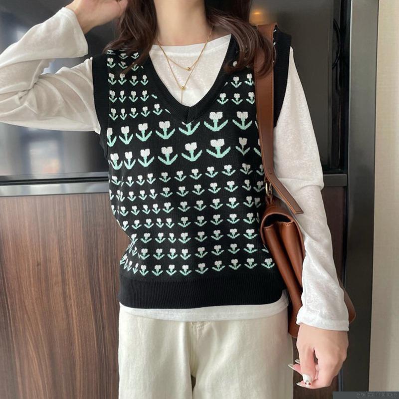 Áo len không tay cổ chữ v dáng rộng thời trang dành cho nữ
 | BigBuy360 - bigbuy360.vn
