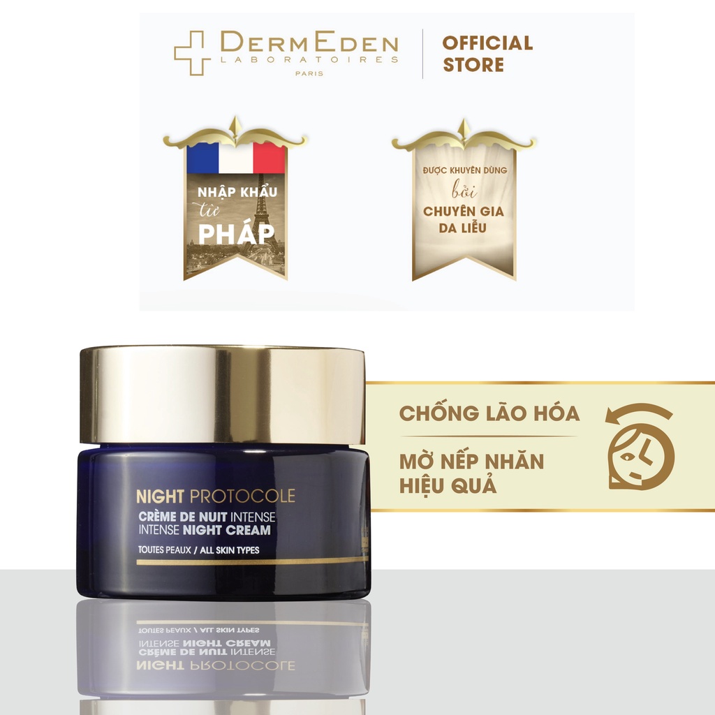 Kem dưỡng ẩm chống lão hóa da, giảm nám tàn nhang DERMEDEN Night Cream Retinol 1% + Niacinamide 5% 50ml