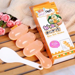 Bộ khuôn lắc cơm tạo hình cơm nắm cho bé ăn dặm kèm thìa