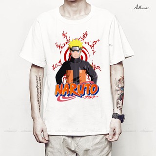 Áo thun Anime in hình Naruto Sasuke - Mẫu mới Cotton Thái M236