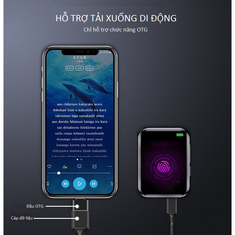 [Mã ELHACE giảm 4% đơn 300K] Máy Nghe Nhạc MP3 Bluetooth Ruizu M9 Bộ Nhớ Trong 16GB - Hàng Chính Hãng