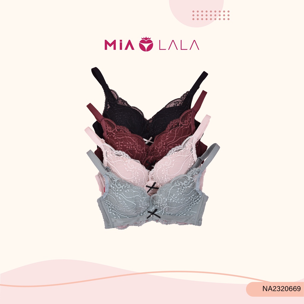 Áo lót nữ không gọng đệm vừa 2cm ren MIALALA 0669 NA2320669