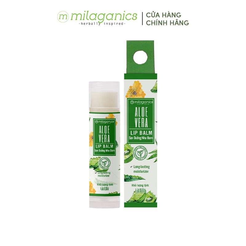 Son Dưỡng Môi thành phần thiên nhiên Nha Đam MILAGANICS 4.5g | BigBuy360 - bigbuy360.vn