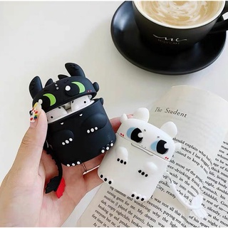 Vỏ Bảo Vệ Hộp Sạc Tai Nghe Airpods I12 Bằng Silicon Họa Tiết Hoạt Hình Ma Đêm Hai Màu Dễ Thương silicone