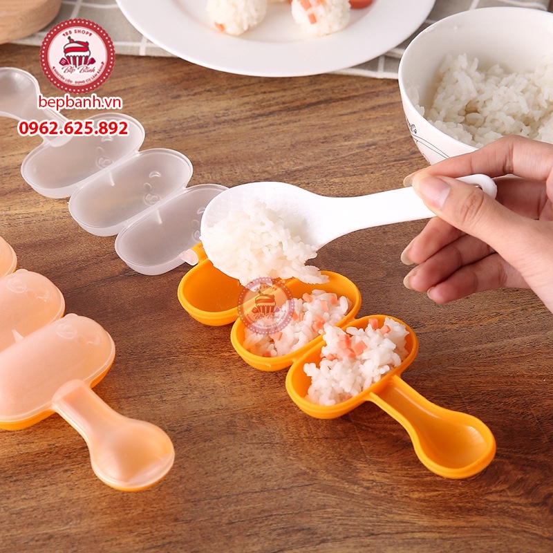 Khuôn lắc cơm viên cho bé ăn dặm+ Tặng kèm mui xới cơm