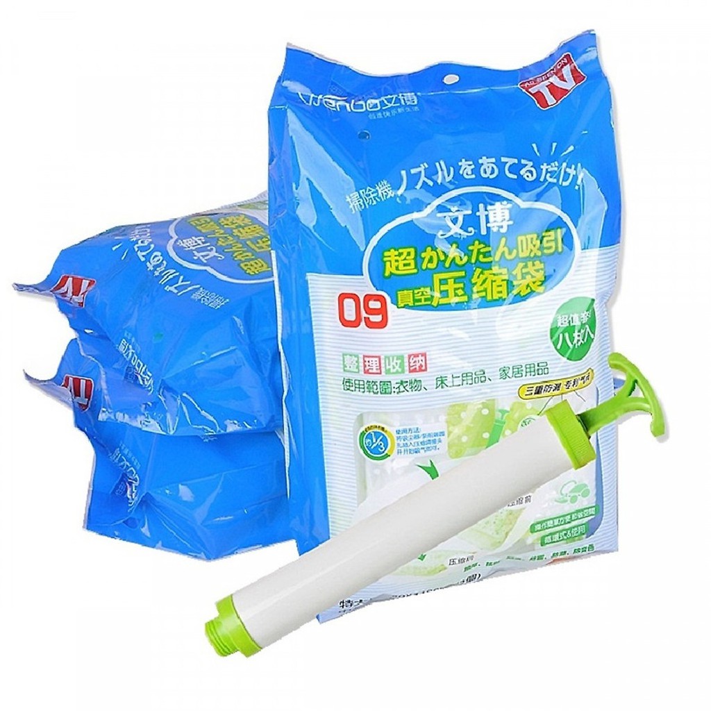 [ 08 túi ] Túi hút chân không tặng kèm bơm