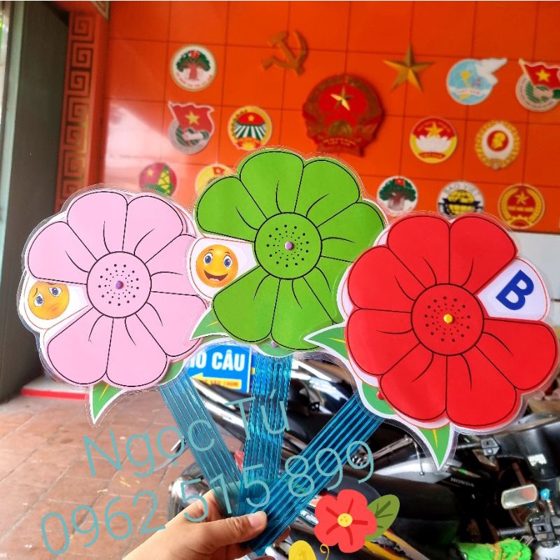 Hoa xoay đáp án 6 cánh ABCD ĐS và 8 cánh ABCD ĐS Mếu Cười
