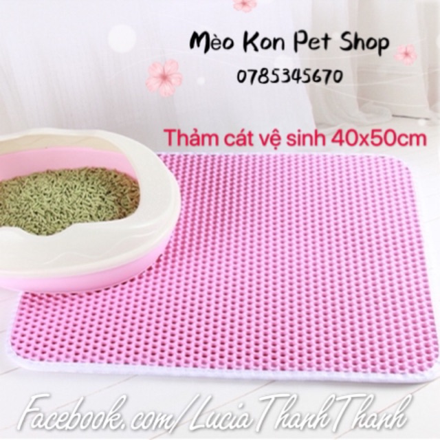 Thảm lót khay cát vệ sinh cho mèo tiện lợi