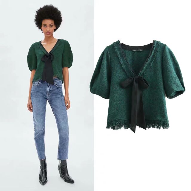 Áo zara tqxk tweed