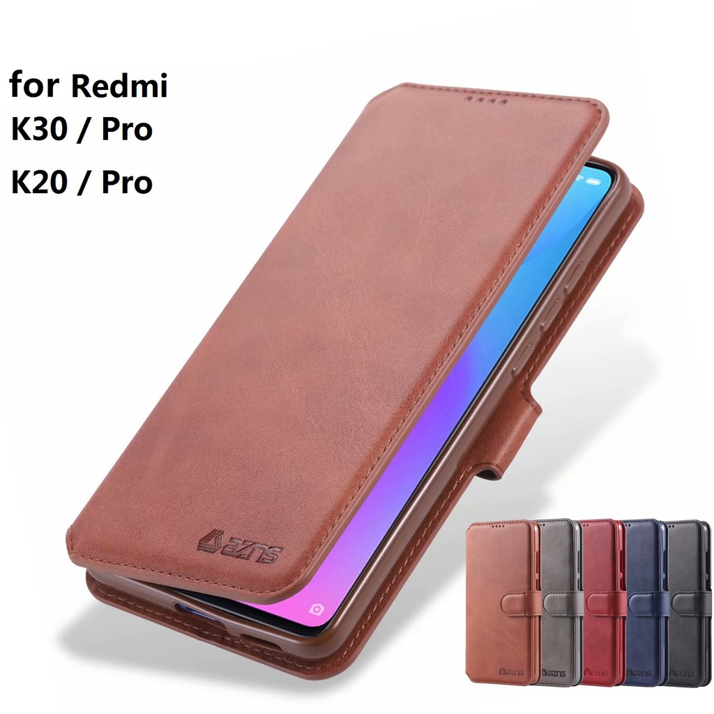 Bao da điện thoại có ngăn đựng thẻ nắp gập từ tính cho Redmi K30 5G K20 Pro Mi 9T / 9T Pro