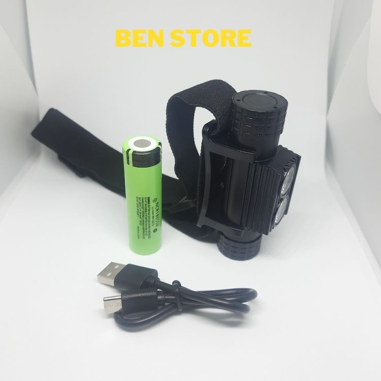Đèn pin siêu sáng đeo đầu mini type C H02B