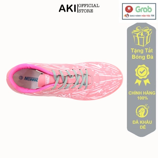 Giày Đá Banh Nam Cỏ Nhân Tạo Newmos Neo Sense Plus Hồng Thể Thao Thời Trang Chính Hãng - Np002