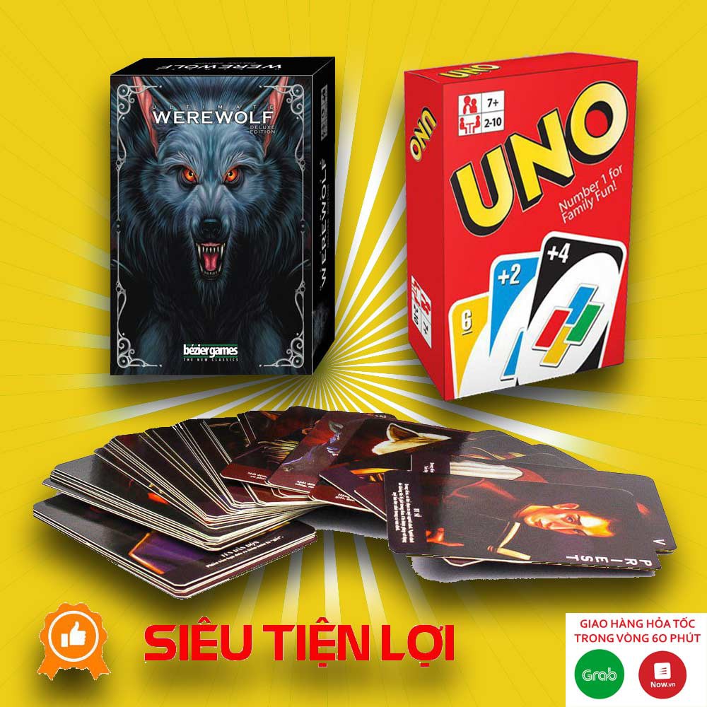 COMBO MA SÓI ULTIMATE DELUXE + 1 BỘ UNO bản dày - GIÁ RẺ TIỆN LỢI [ SHOP 1000 ĐƠN ]
