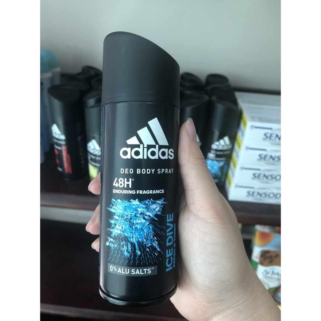 XỊT KHỬ MÙI TOÀN THÂN NAM ADIDAS DEO BODY SPRAY 48H 150ML - ICE DIVE