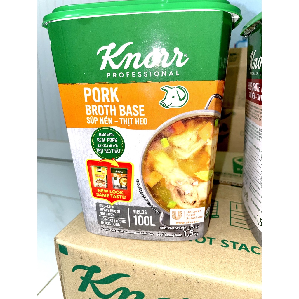 Súp Nền Thịt Heo Knorr 1.5kg Mẫu Mới