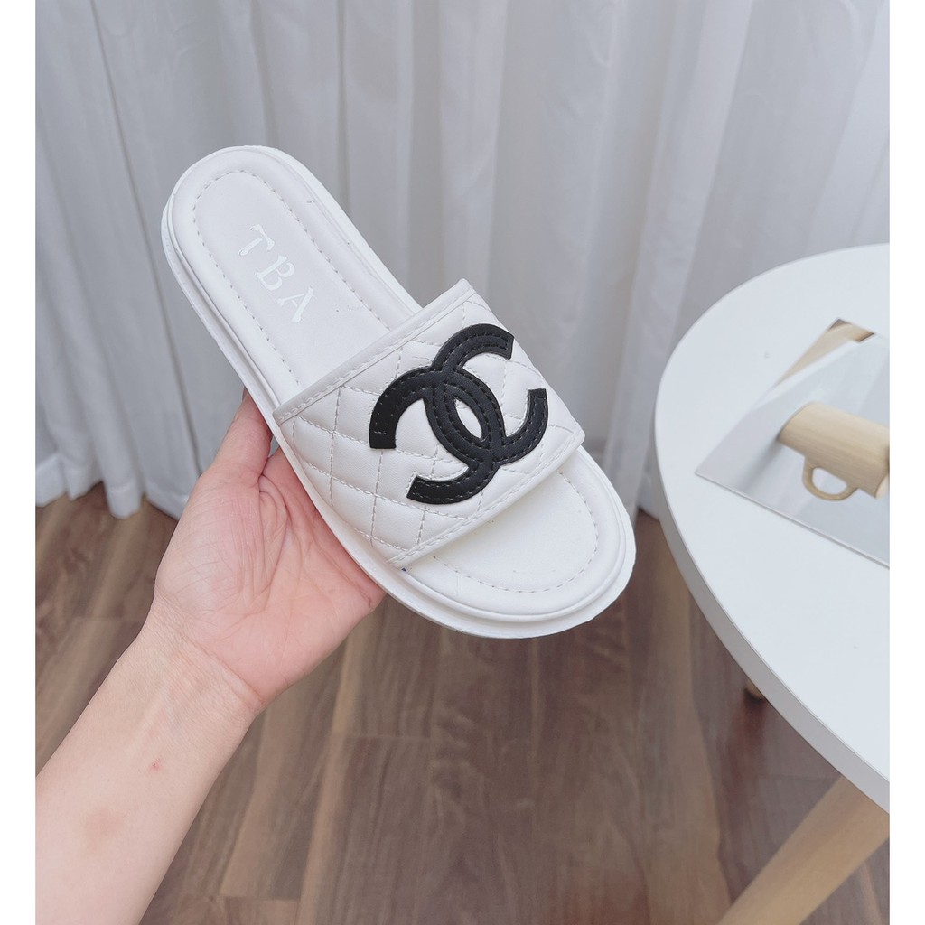 [FREE SHIP] Dép nữ - Sandal nữ Chanel đế bánh mì 2 phân tag CC ngược