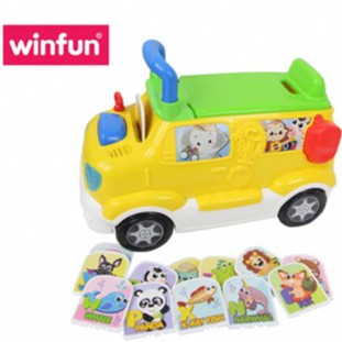 Xe tải chòi chân kiêm bộ sưu tập động vật hoang dã có nhạc Winfun 0864 - Đồ chơi giáo dục sớm và vận động cho bé