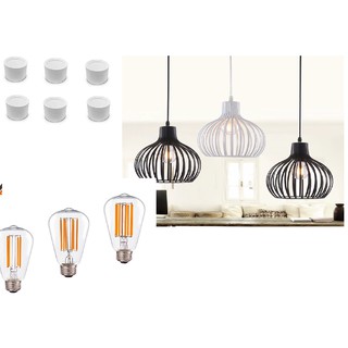 Combo đèn trang trí gia đình - Bộ sản phẩm đèn trang trí Ống Bơ - Đèn thả
