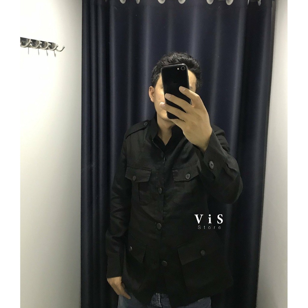 ÁO KHOÁC NAM ĐEN VNXK