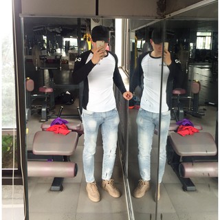 Áo thun nam body dài tay