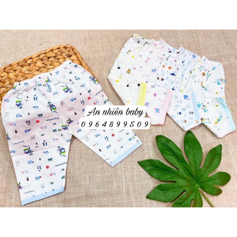 Quần dài cotton in hoạ tiết jou baby cho bé