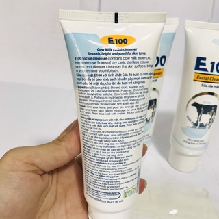 Sữa rửa mặt E100 tinh chất Sữa bò tươi 80ml