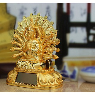 Tượng Phật Bà nghìn mắt nghìn tay, xoay năng lượng mặt trời chưng xe hơi